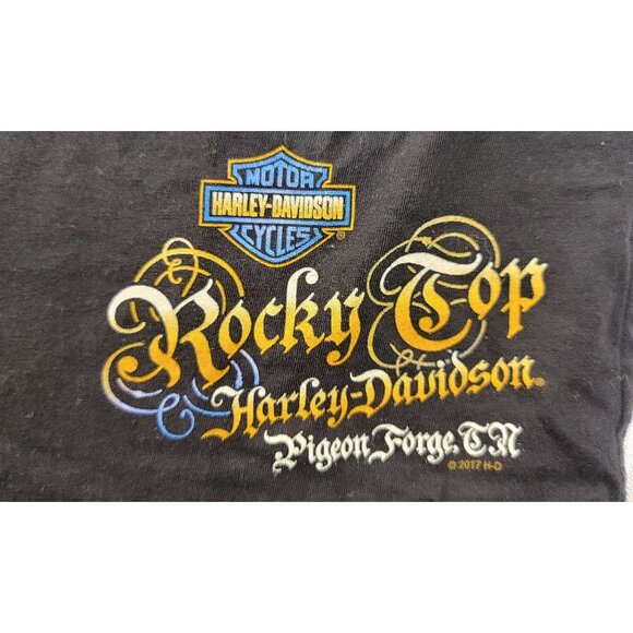 Harley-Davidson Women's Skull Graphic Lace Racerback Tank Top Large Black - Picture 4 of 8